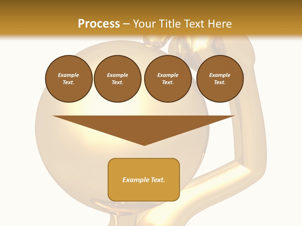 Gold Guy Puzzled PowerPoint Template
