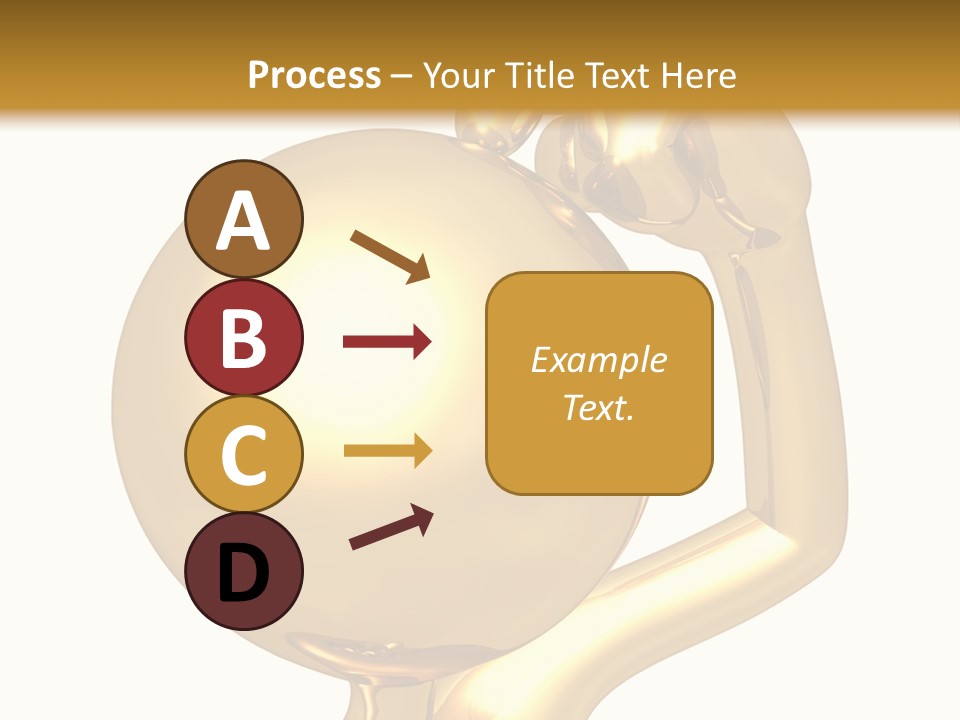 Gold Guy Puzzled PowerPoint Template