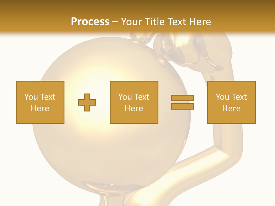 Gold Guy Puzzled PowerPoint Template