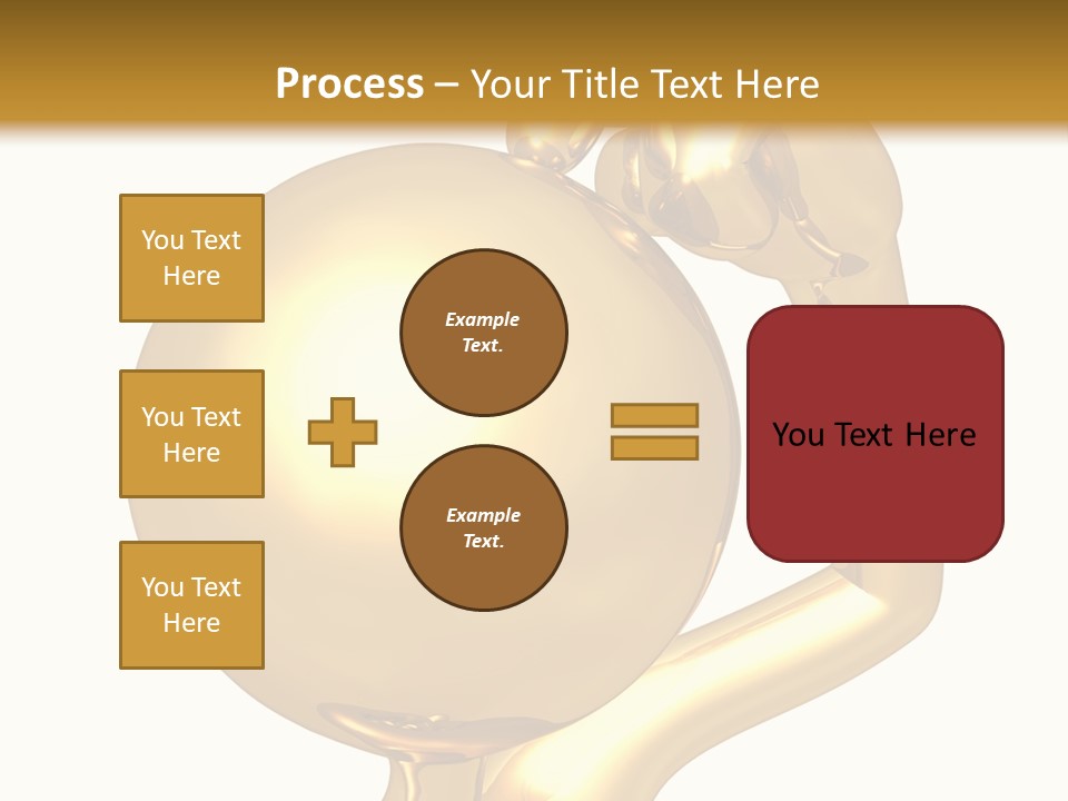 Gold Guy Puzzled PowerPoint Template