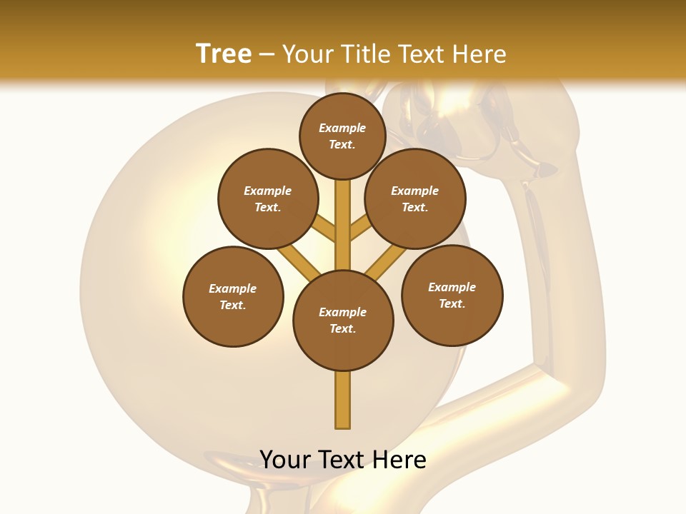 Gold Guy Puzzled PowerPoint Template