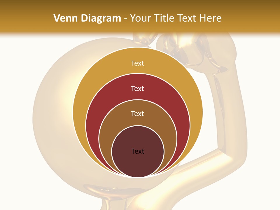 Gold Guy Puzzled PowerPoint Template