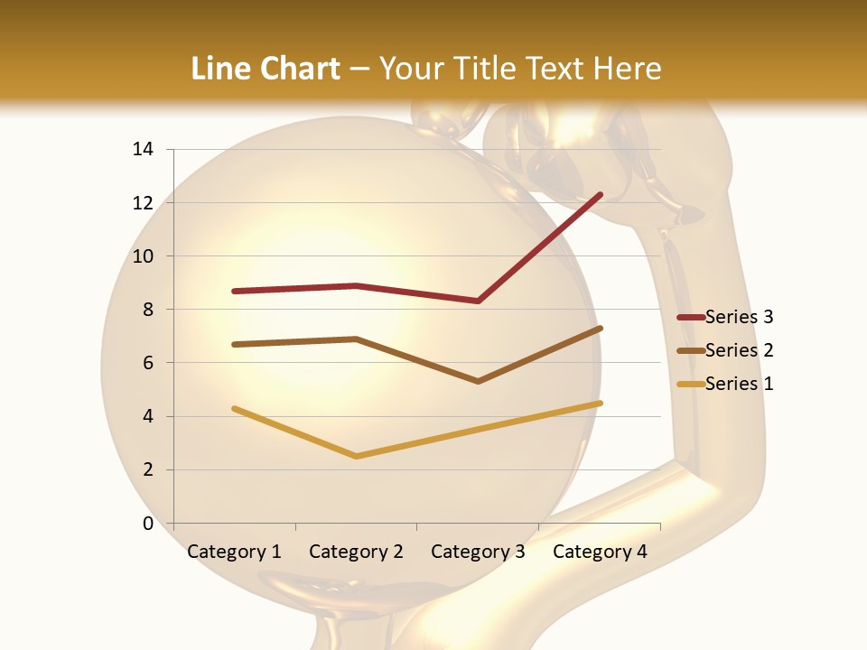 Gold Guy Puzzled PowerPoint Template