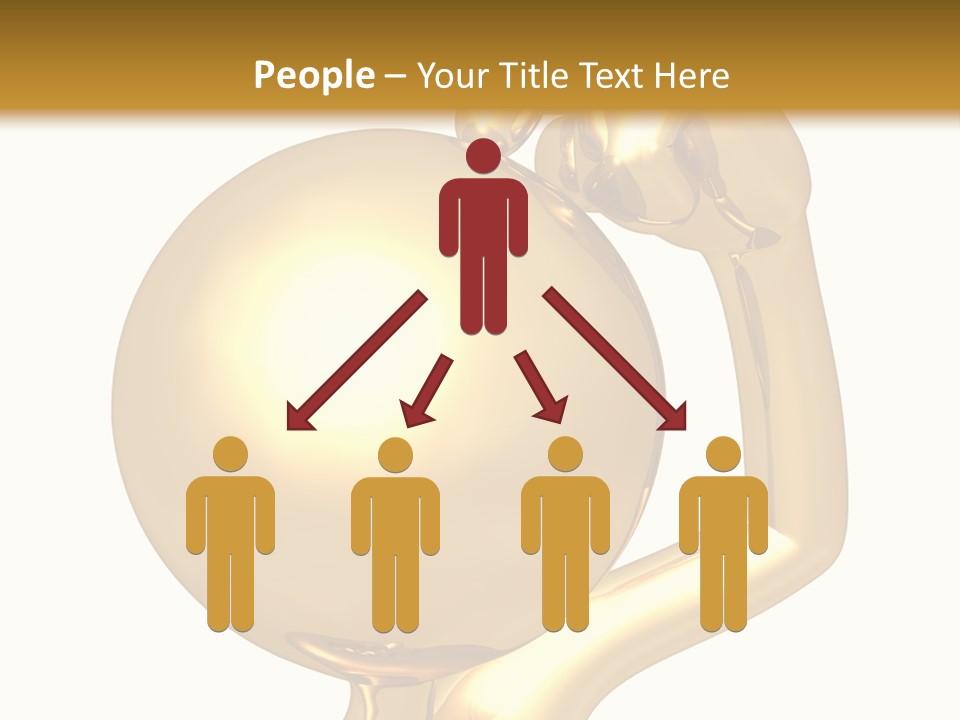 Gold Guy Puzzled PowerPoint Template