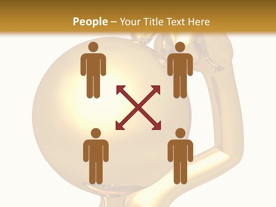 Gold Guy Puzzled PowerPoint Template