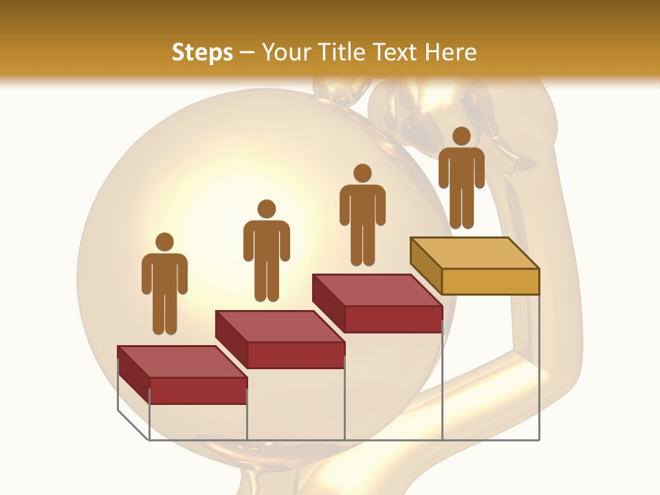 Gold Guy Puzzled PowerPoint Template