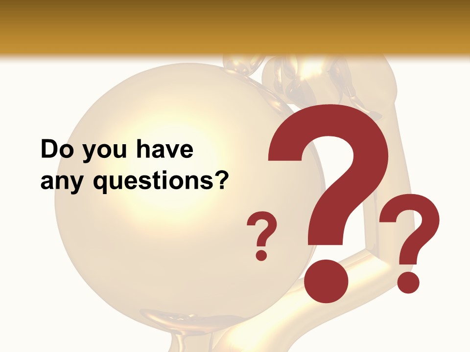Gold Guy Puzzled PowerPoint Template