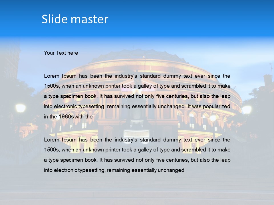 Royal Albert Hall, London PowerPoint Template