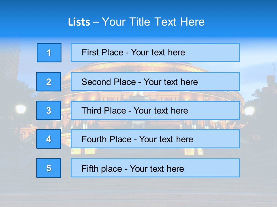 Royal Albert Hall, London PowerPoint Template