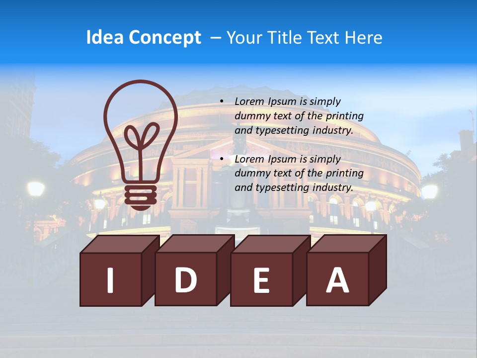 Royal Albert Hall, London PowerPoint Template