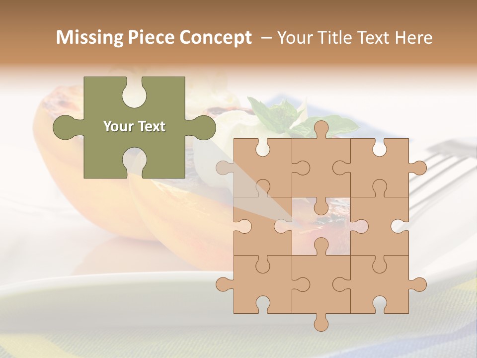 Delicious Grilled Peaches Served With Whipped Cream. PowerPoint Template