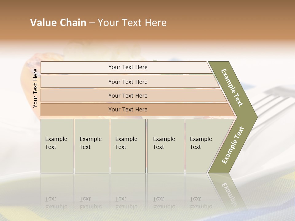 Delicious Grilled Peaches Served With Whipped Cream. PowerPoint Template