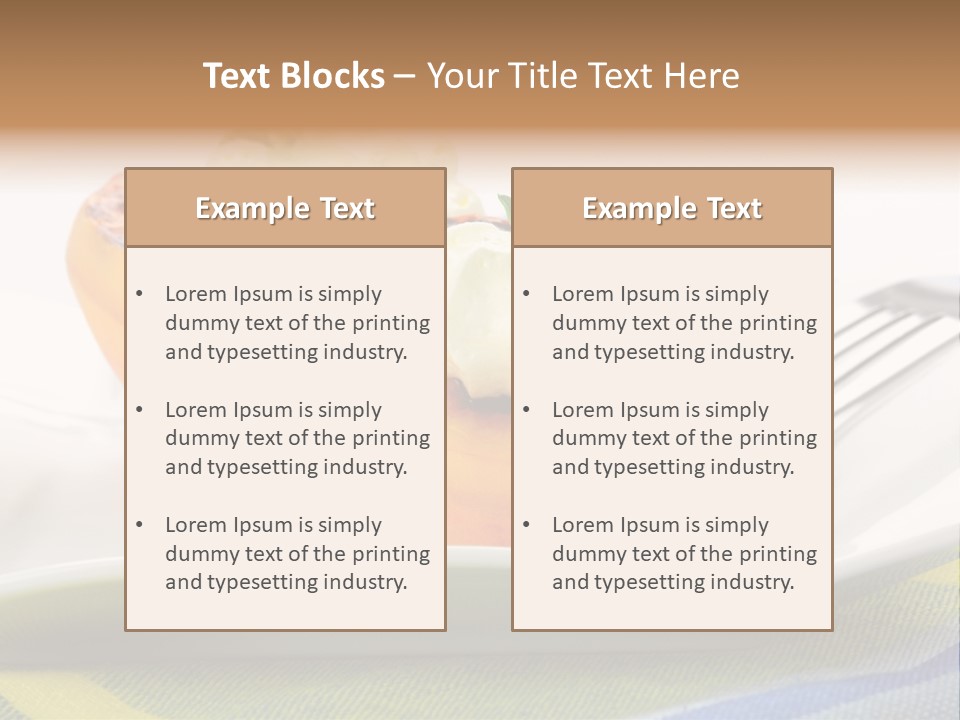 Delicious Grilled Peaches Served With Whipped Cream. PowerPoint Template