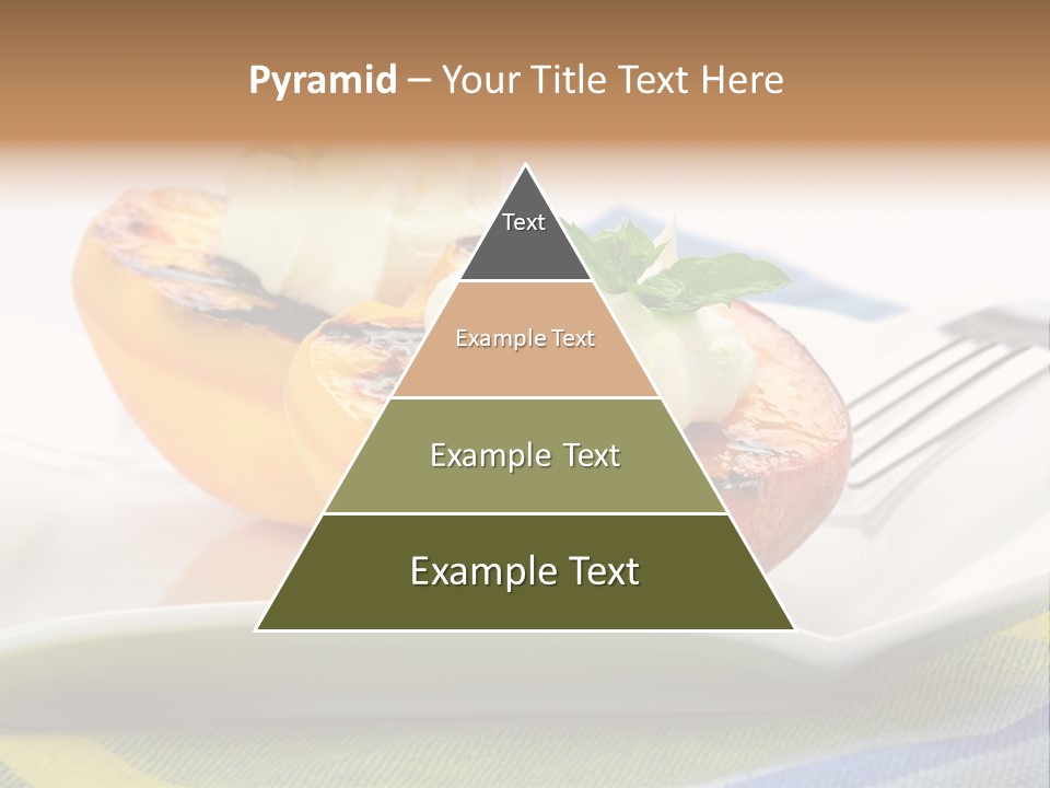 Delicious Grilled Peaches Served With Whipped Cream. PowerPoint Template