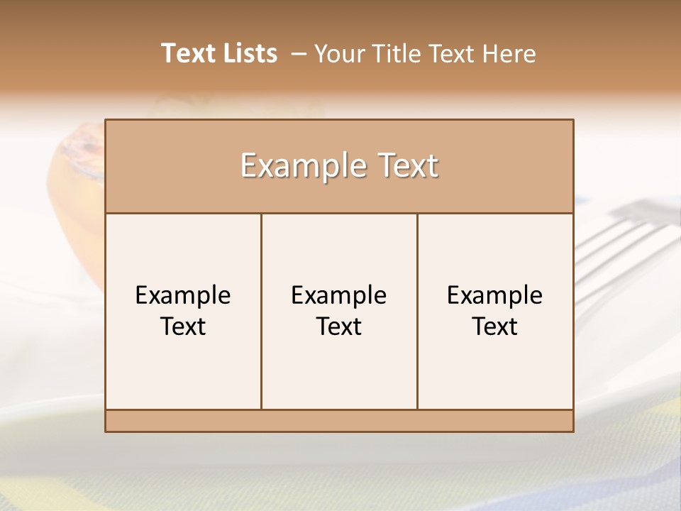 Delicious Grilled Peaches Served With Whipped Cream. PowerPoint Template