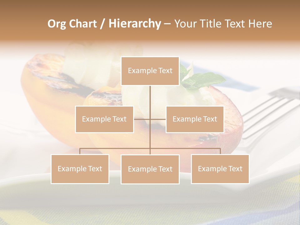 Delicious Grilled Peaches Served With Whipped Cream. PowerPoint Template