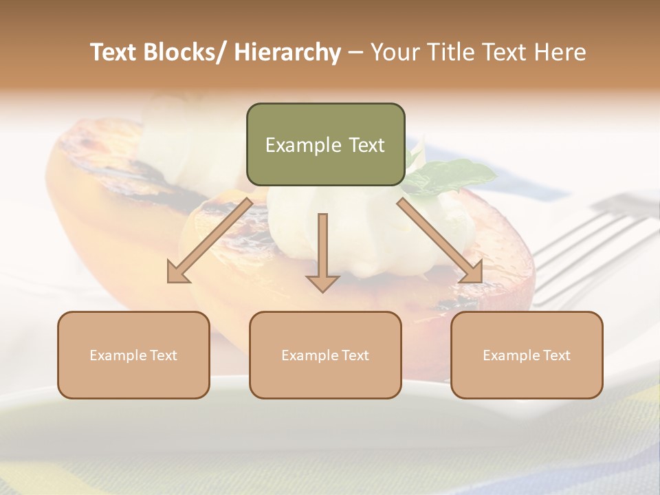 Delicious Grilled Peaches Served With Whipped Cream. PowerPoint Template