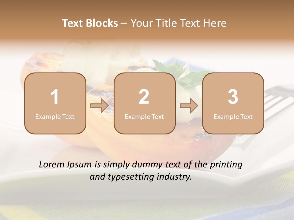 Delicious Grilled Peaches Served With Whipped Cream. PowerPoint Template