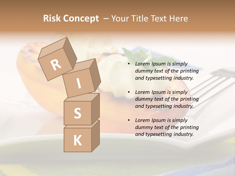 Delicious Grilled Peaches Served With Whipped Cream. PowerPoint Template