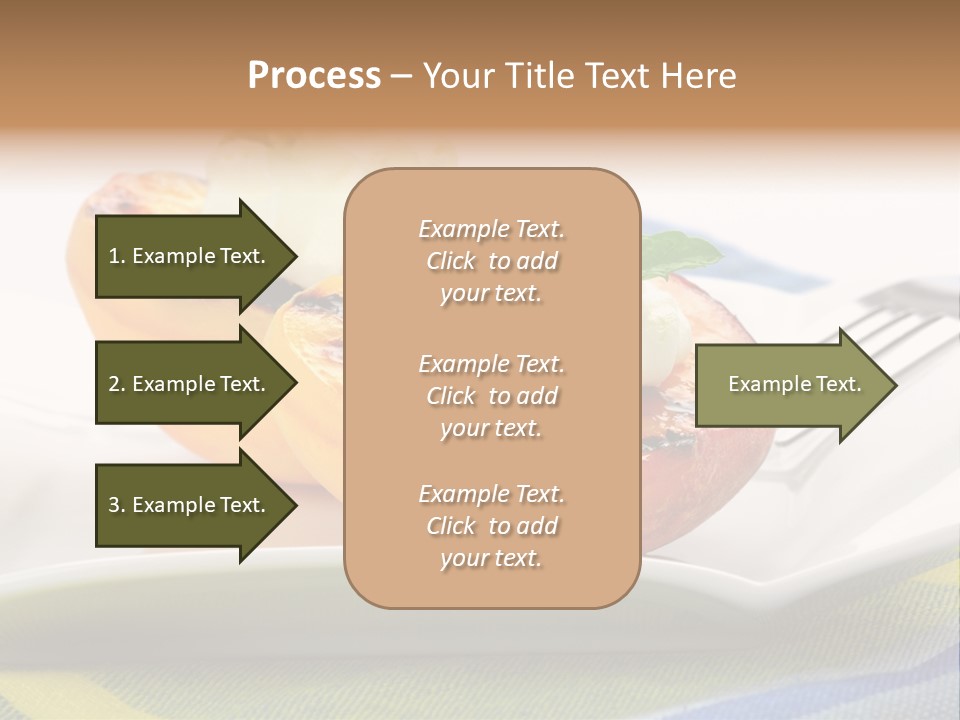 Delicious Grilled Peaches Served With Whipped Cream. PowerPoint Template