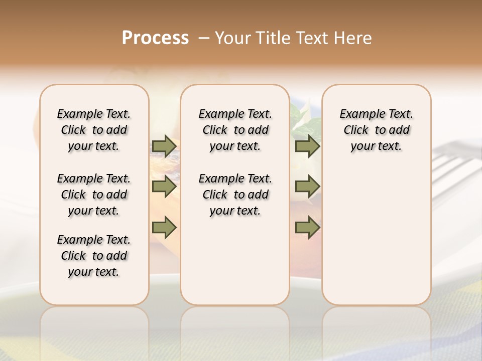 Delicious Grilled Peaches Served With Whipped Cream. PowerPoint Template