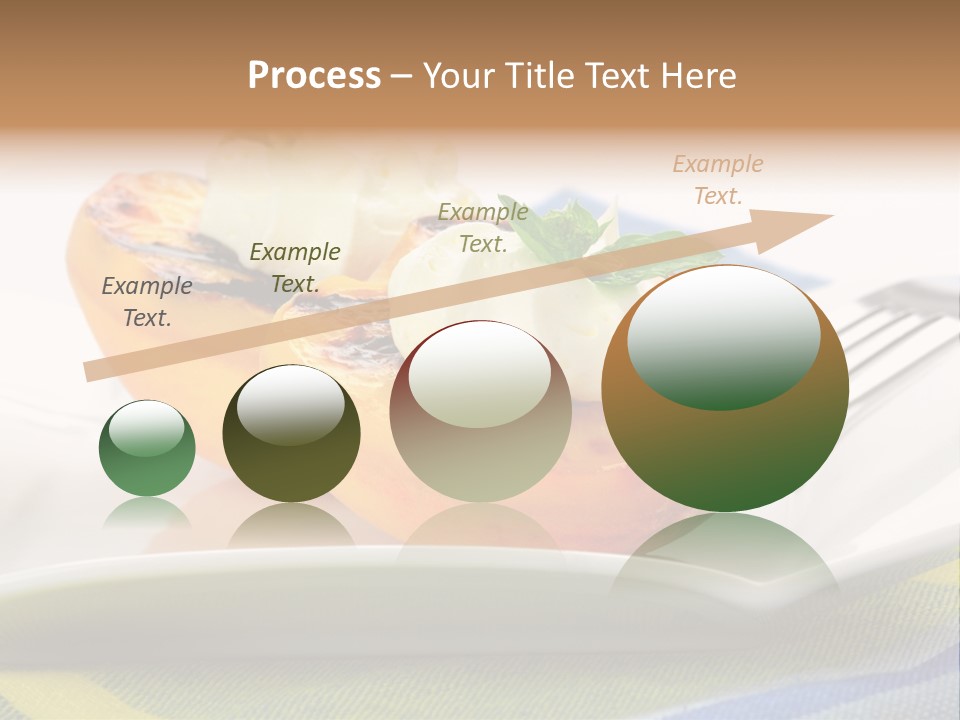 Delicious Grilled Peaches Served With Whipped Cream. PowerPoint Template