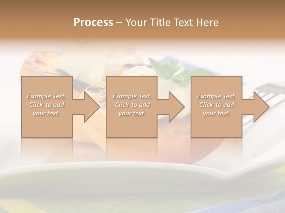 Delicious Grilled Peaches Served With Whipped Cream. PowerPoint Template