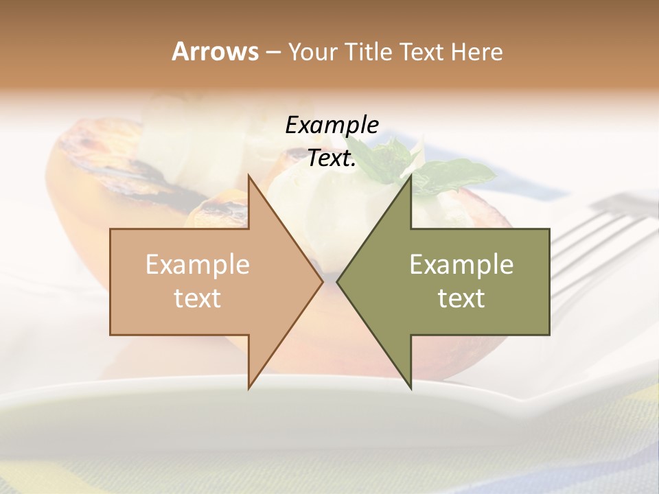 Delicious Grilled Peaches Served With Whipped Cream. PowerPoint Template