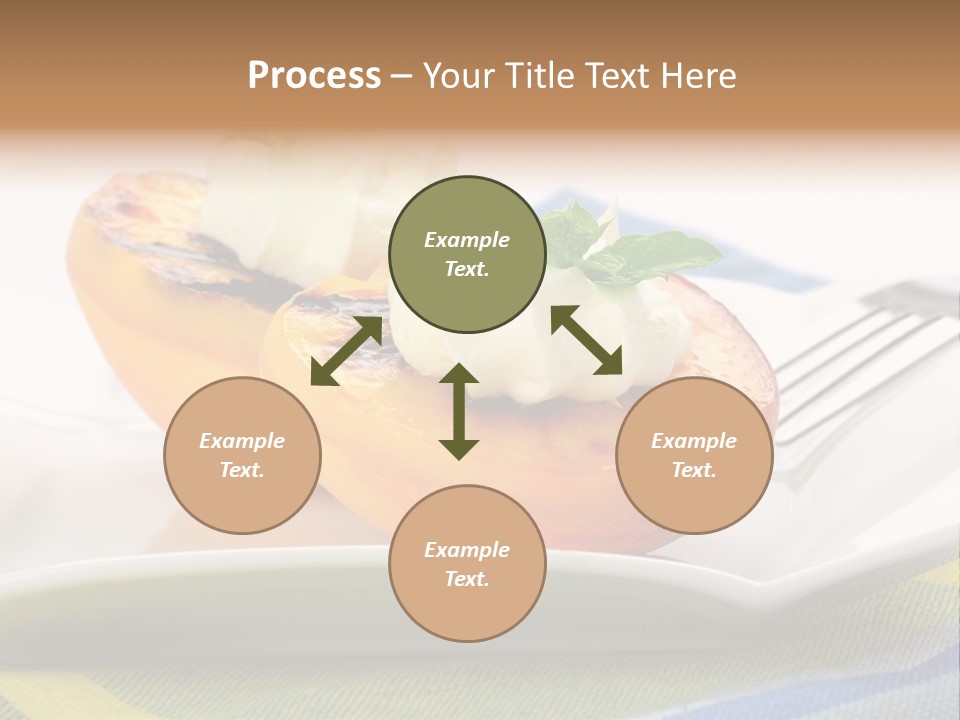 Delicious Grilled Peaches Served With Whipped Cream. PowerPoint Template