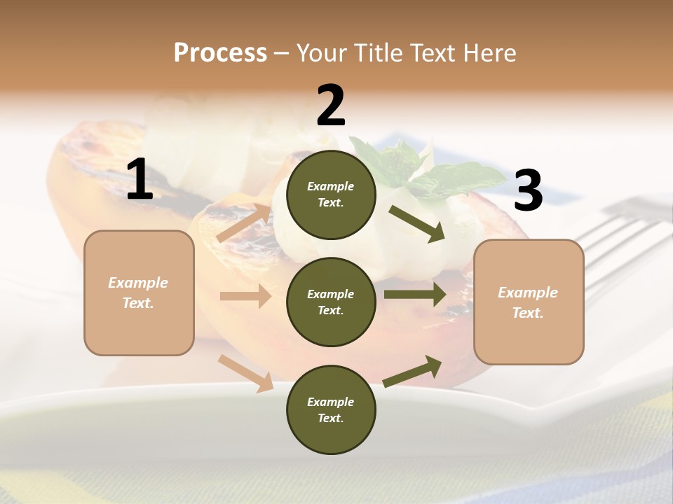 Delicious Grilled Peaches Served With Whipped Cream. PowerPoint Template