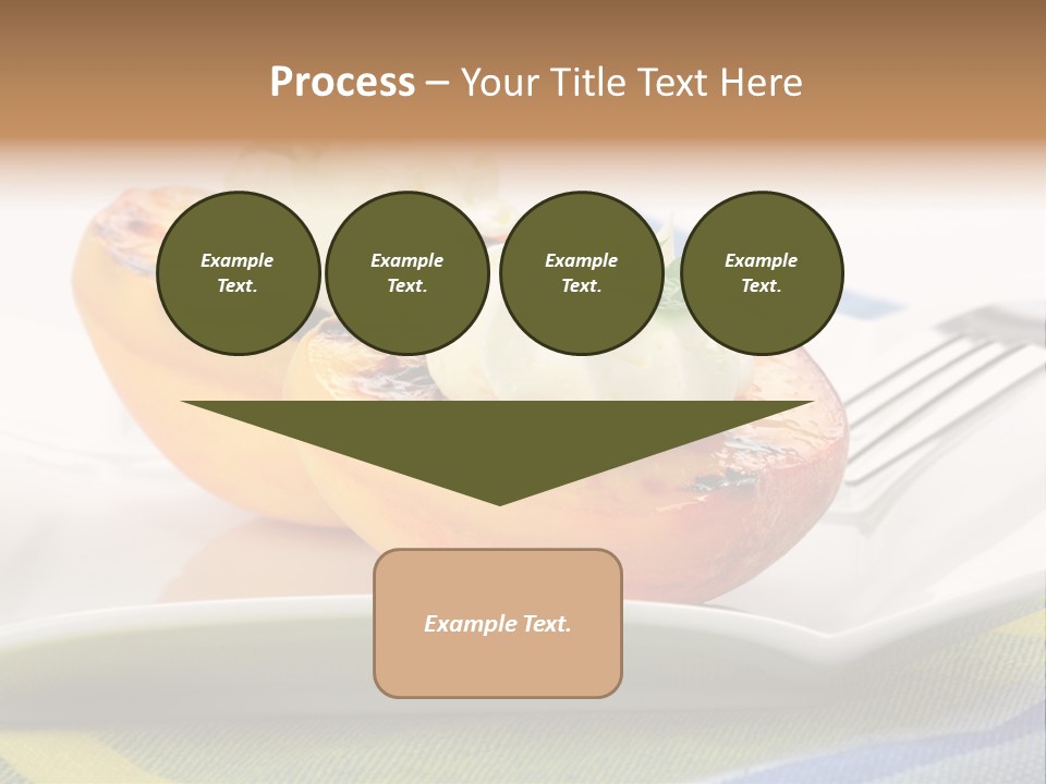 Delicious Grilled Peaches Served With Whipped Cream. PowerPoint Template