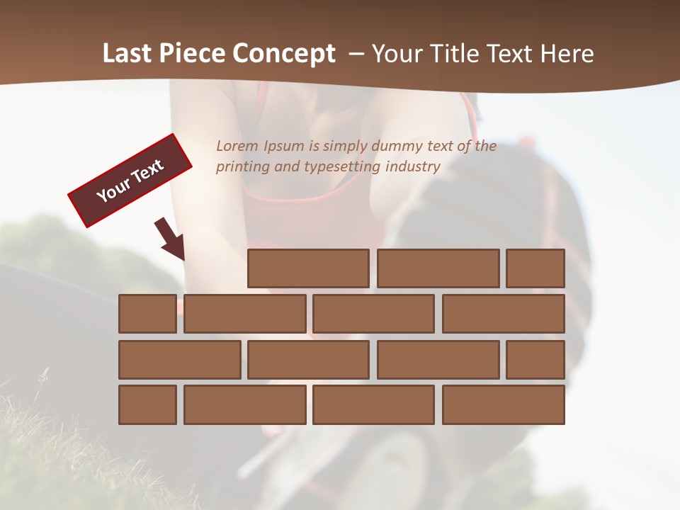 Smiley Athletic Woman Stretching Her Legs Outdoors PowerPoint Template