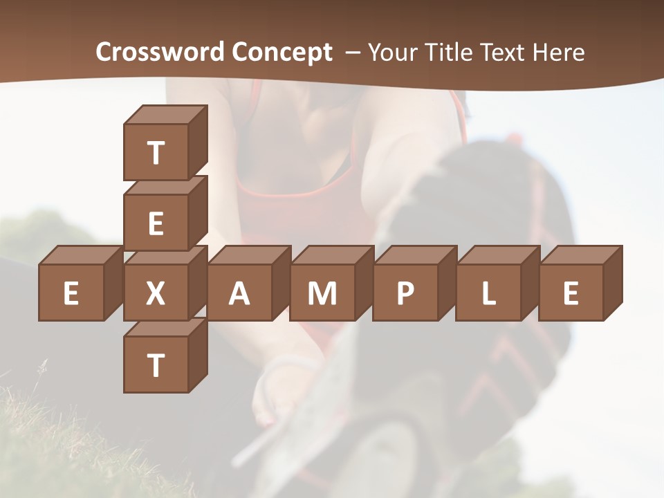 Smiley Athletic Woman Stretching Her Legs Outdoors PowerPoint Template