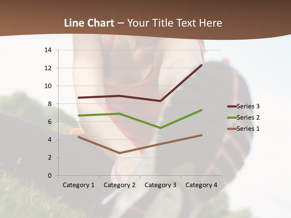 Smiley Athletic Woman Stretching Her Legs Outdoors PowerPoint Template