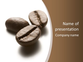 3 Roasted Coffee On White PowerPoint Template