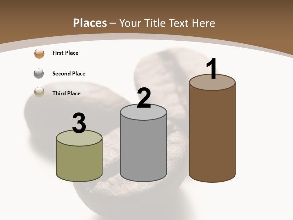 3 Roasted Coffee On White PowerPoint Template