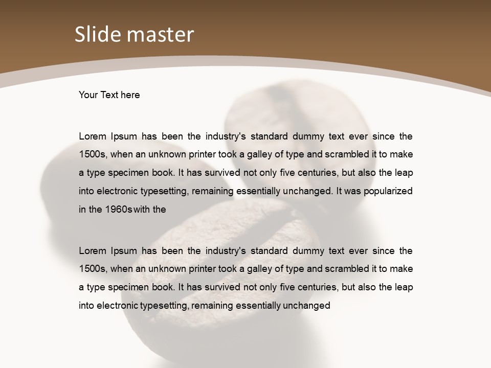 3 Roasted Coffee On White PowerPoint Template