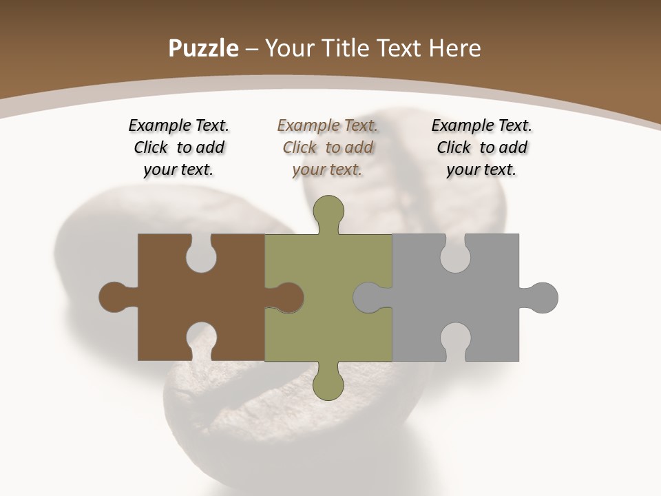 3 Roasted Coffee On White PowerPoint Template