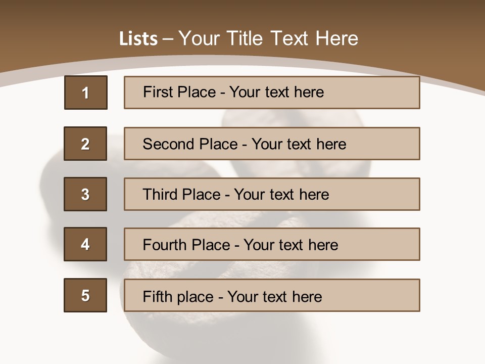 3 Roasted Coffee On White PowerPoint Template