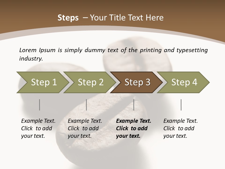 3 Roasted Coffee On White PowerPoint Template