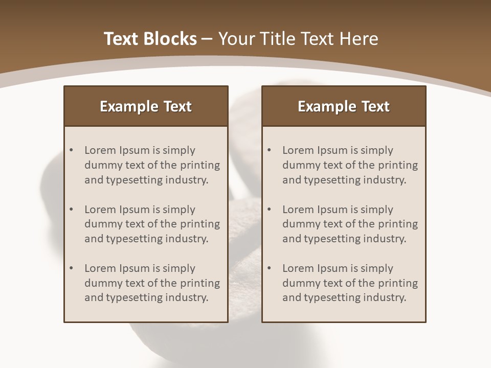 3 Roasted Coffee On White PowerPoint Template