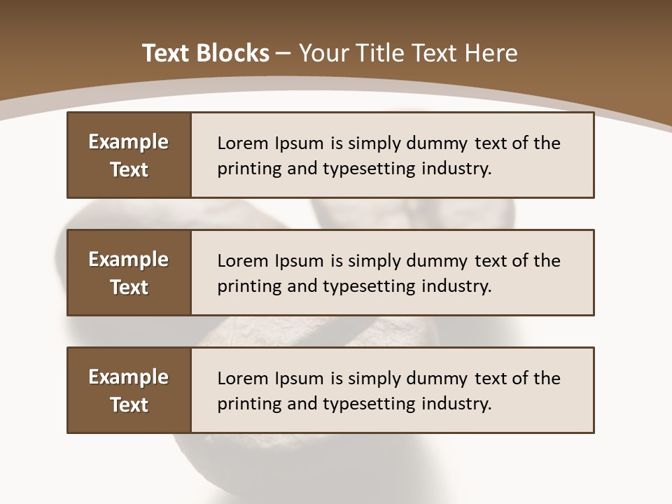 3 Roasted Coffee On White PowerPoint Template
