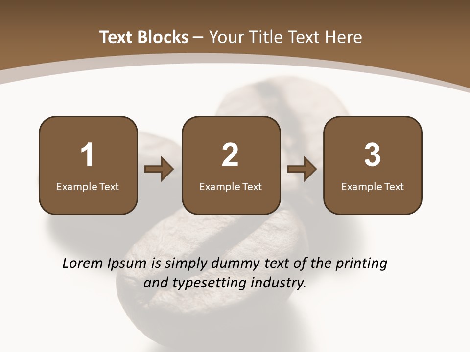 3 Roasted Coffee On White PowerPoint Template