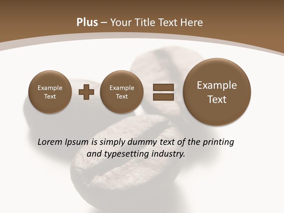 3 Roasted Coffee On White PowerPoint Template