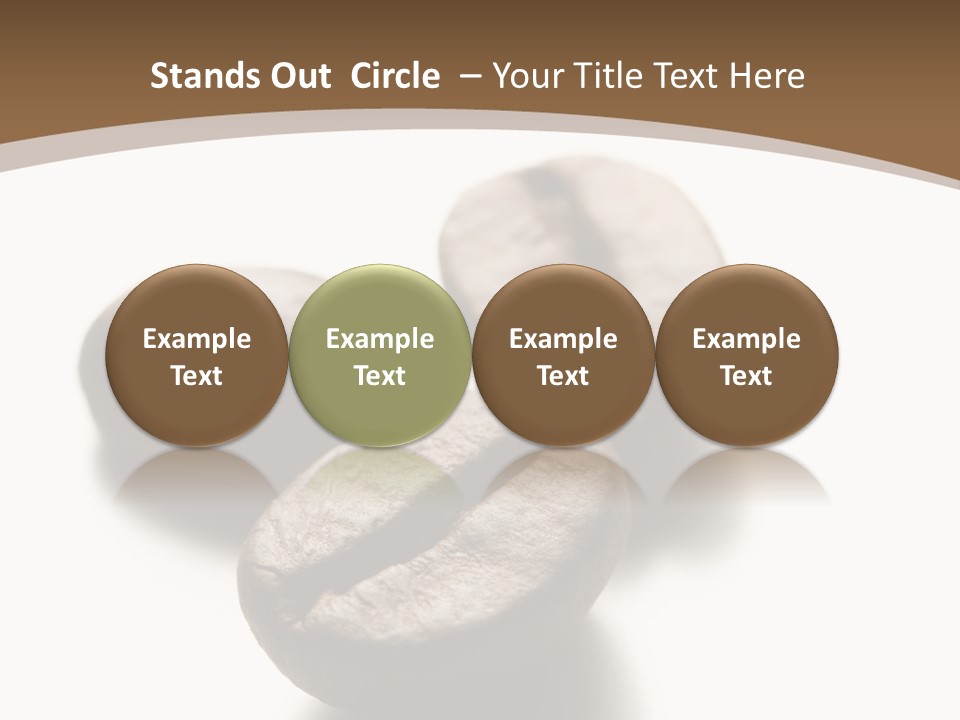 3 Roasted Coffee On White PowerPoint Template