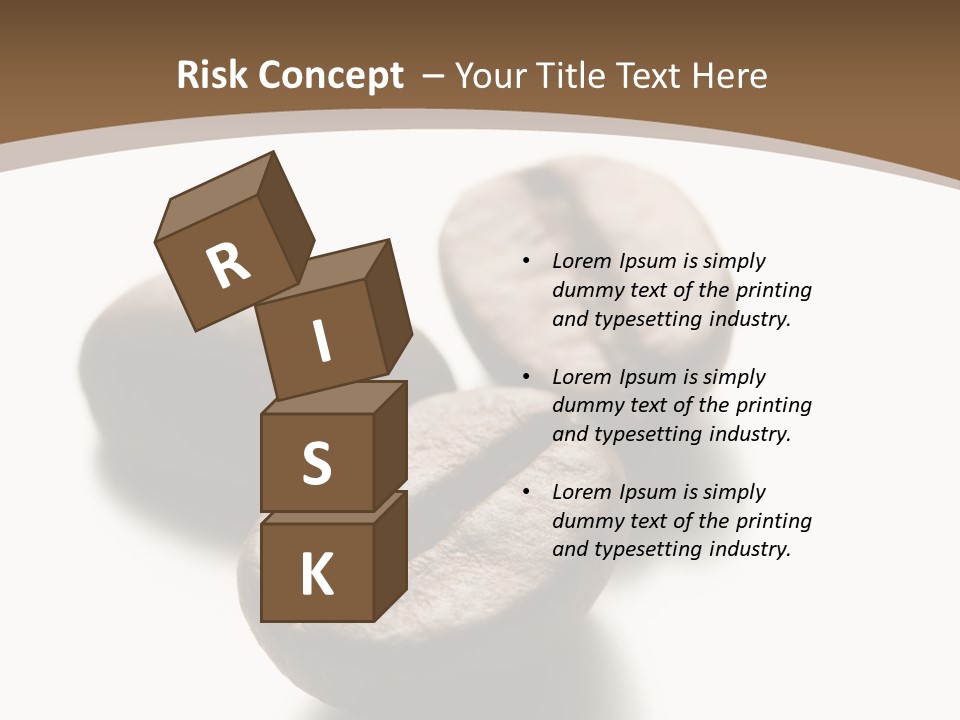 3 Roasted Coffee On White PowerPoint Template