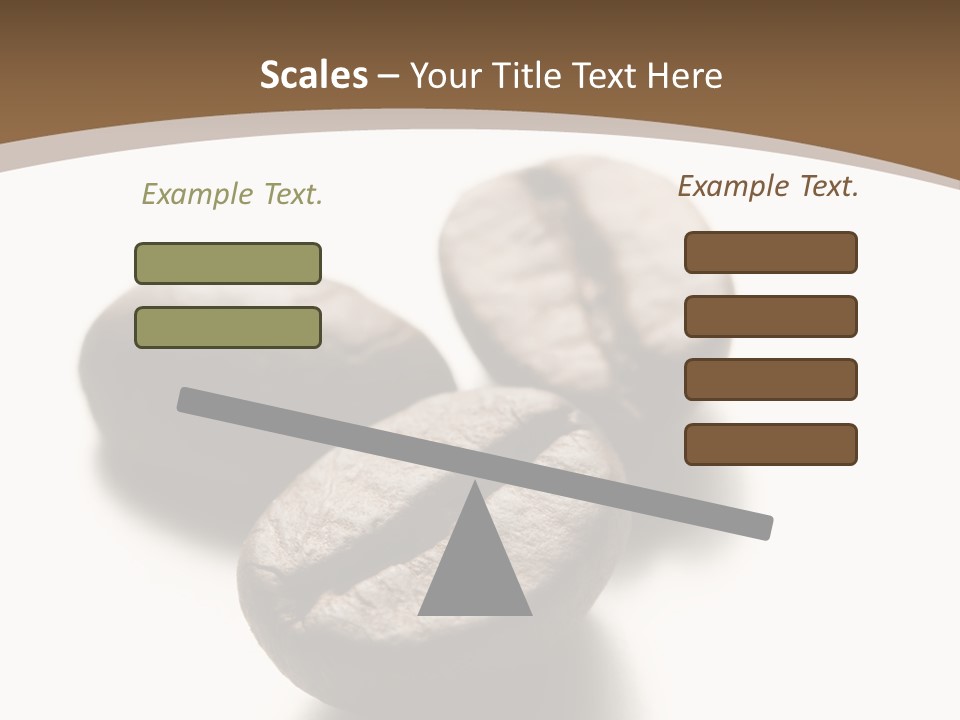 3 Roasted Coffee On White PowerPoint Template