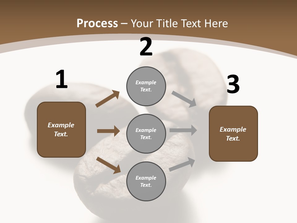 3 Roasted Coffee On White PowerPoint Template