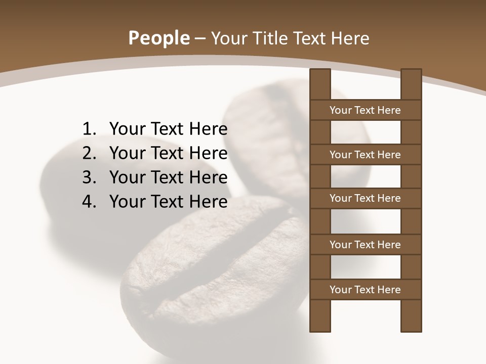 3 Roasted Coffee On White PowerPoint Template