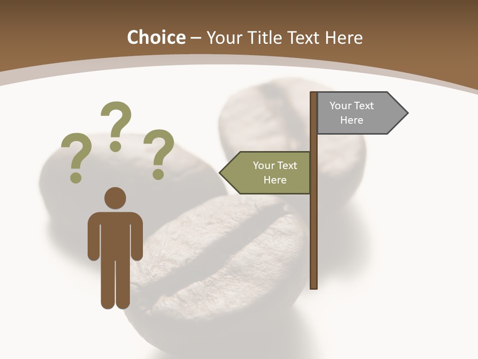 3 Roasted Coffee On White PowerPoint Template